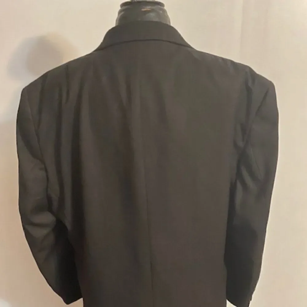 Mazari Black/Orange windowpane suit, size 46